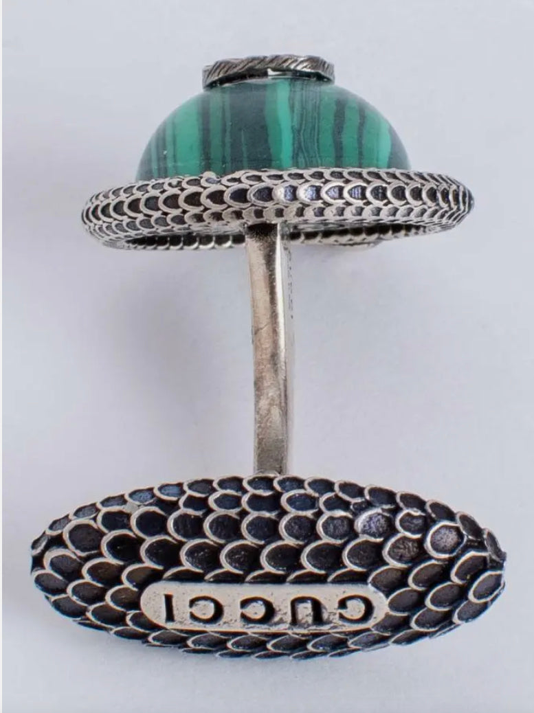 Gucci Garden GG Snake Cuff Links in Silver