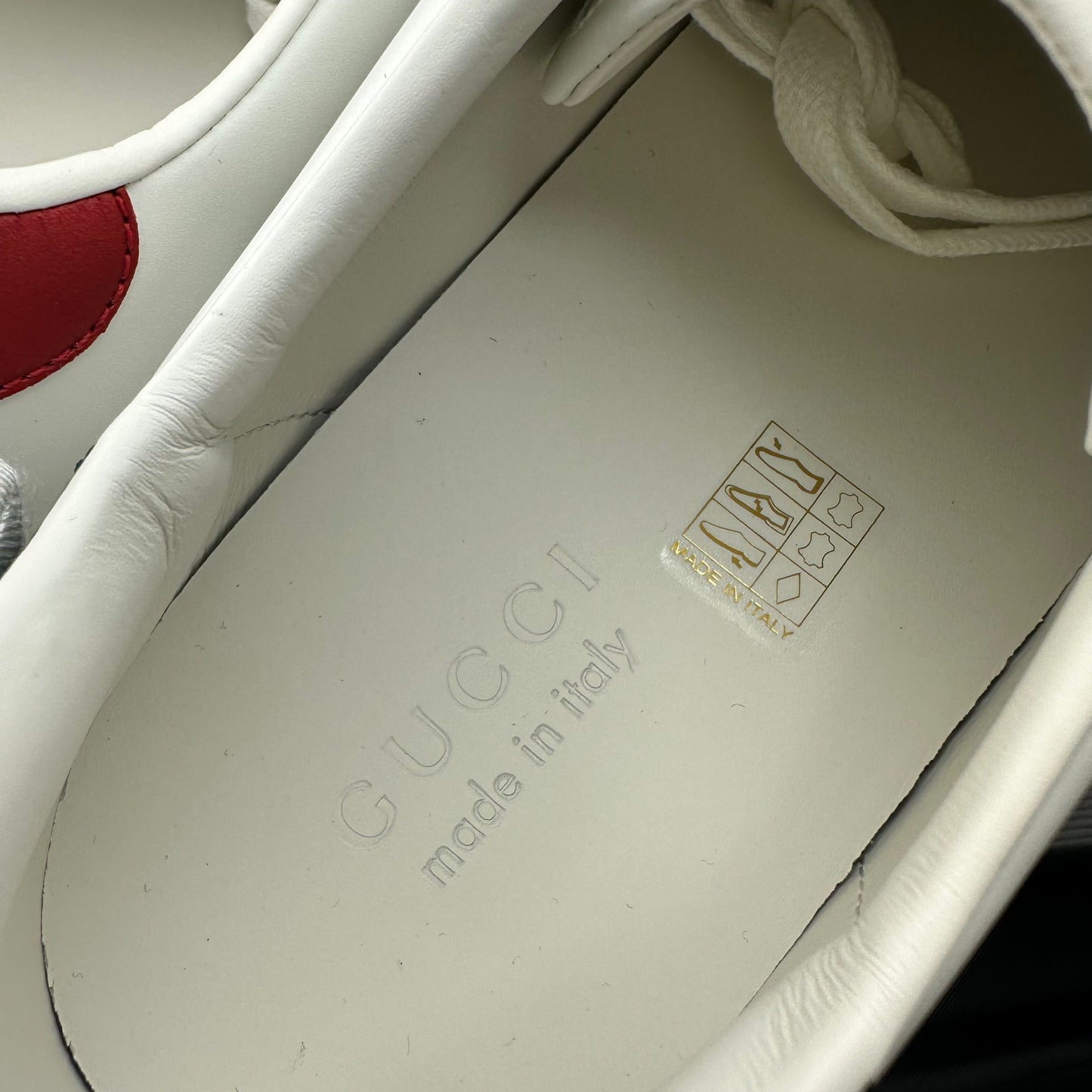 Gucci Ace Sneaker with GG Apple Patch and Signature Web