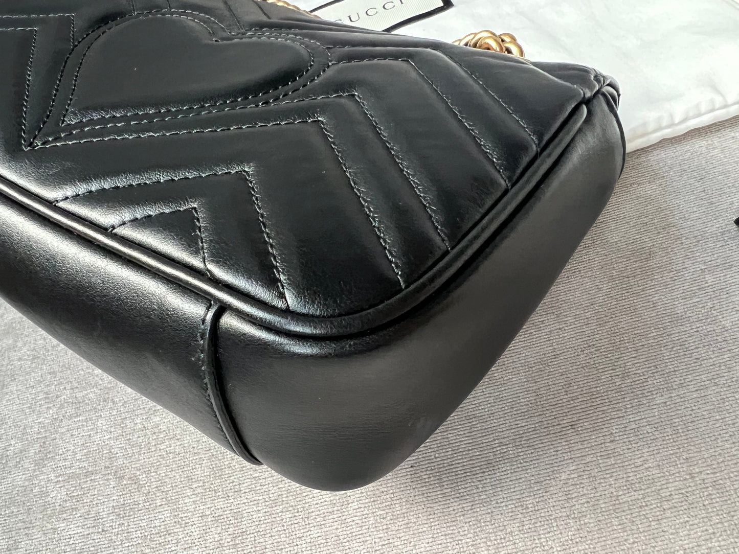 Gucci GG Black Marmont Mini Shoulder Bag