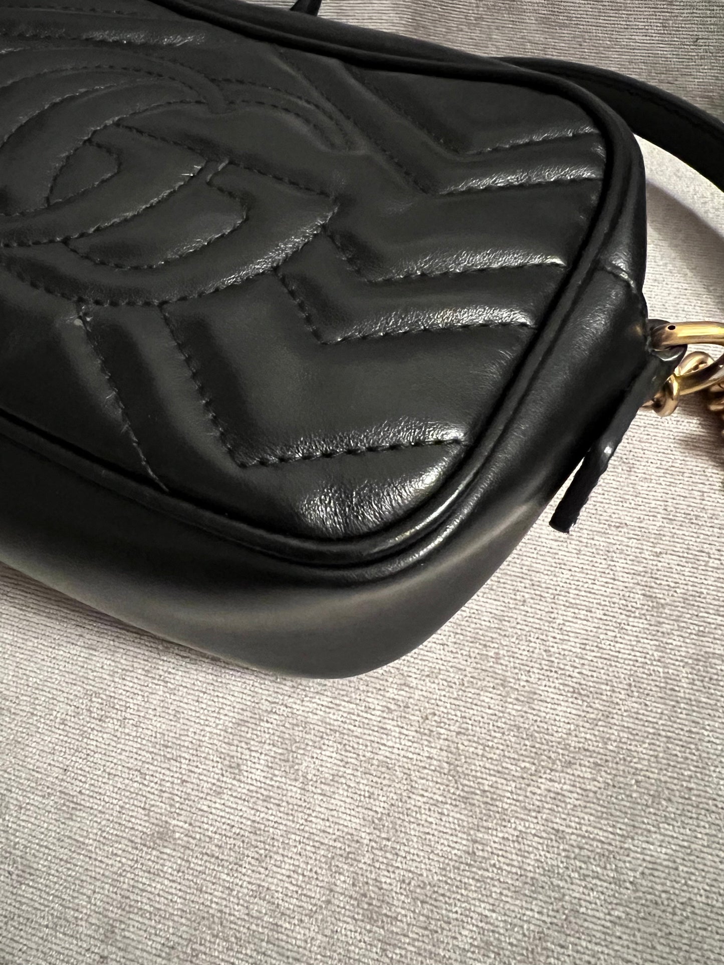 Gucci GG Black Marmont Mini Shoulder Bag (RRP £1,160)