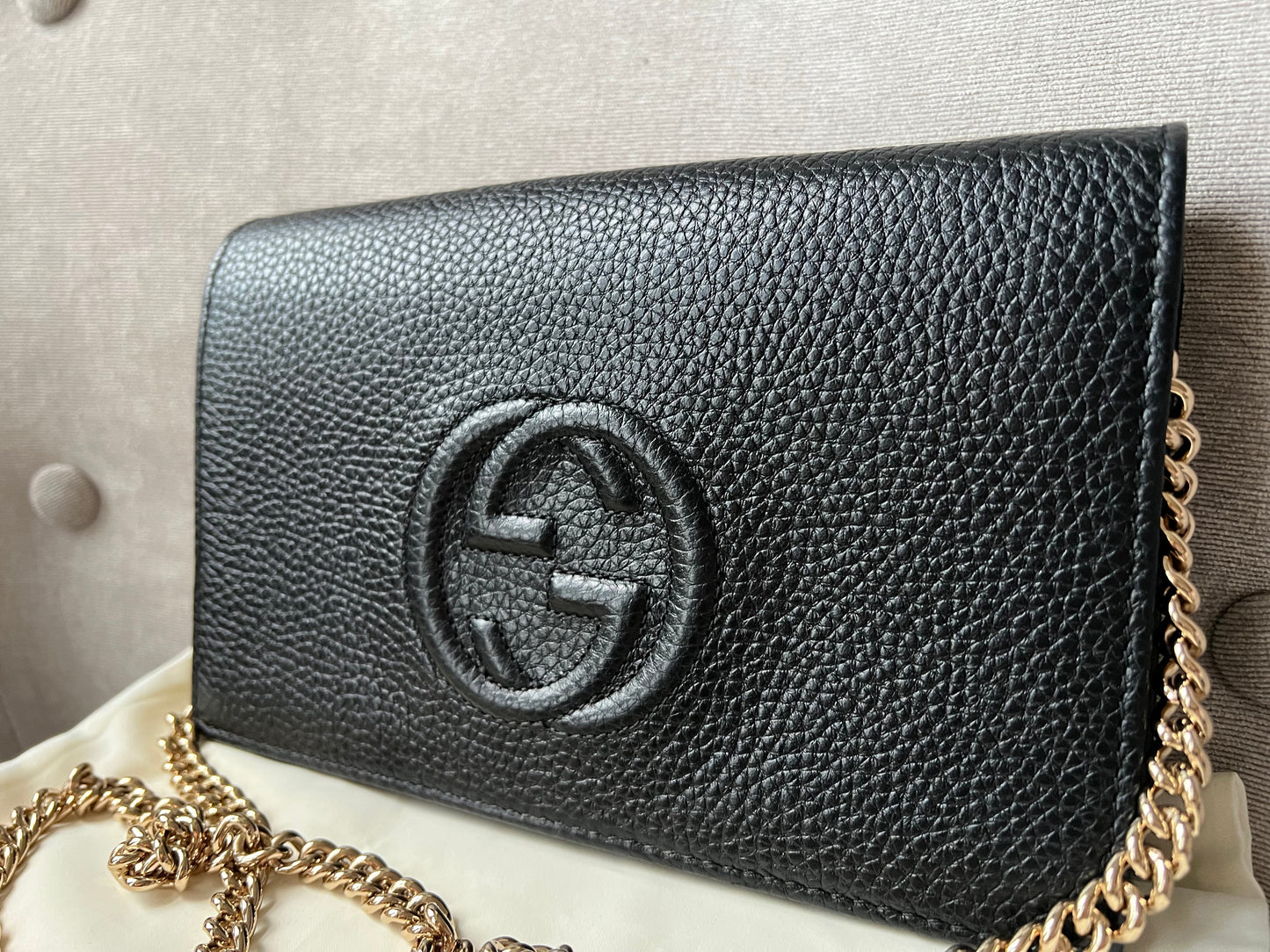 Gucci Black Soho Chain Wallet