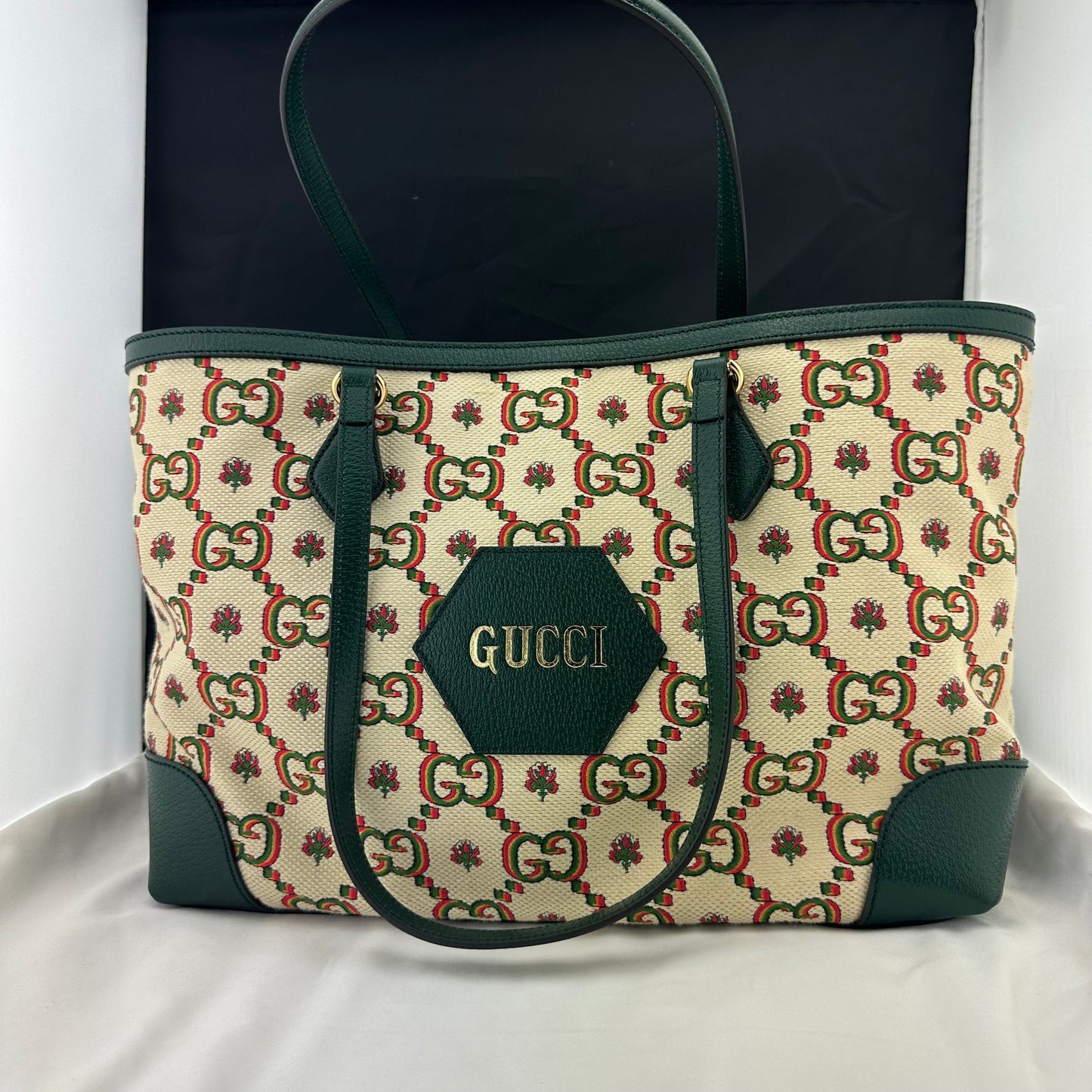 Gucci Ophidia Centennial GG Flower Canvas Medium Tote Bag