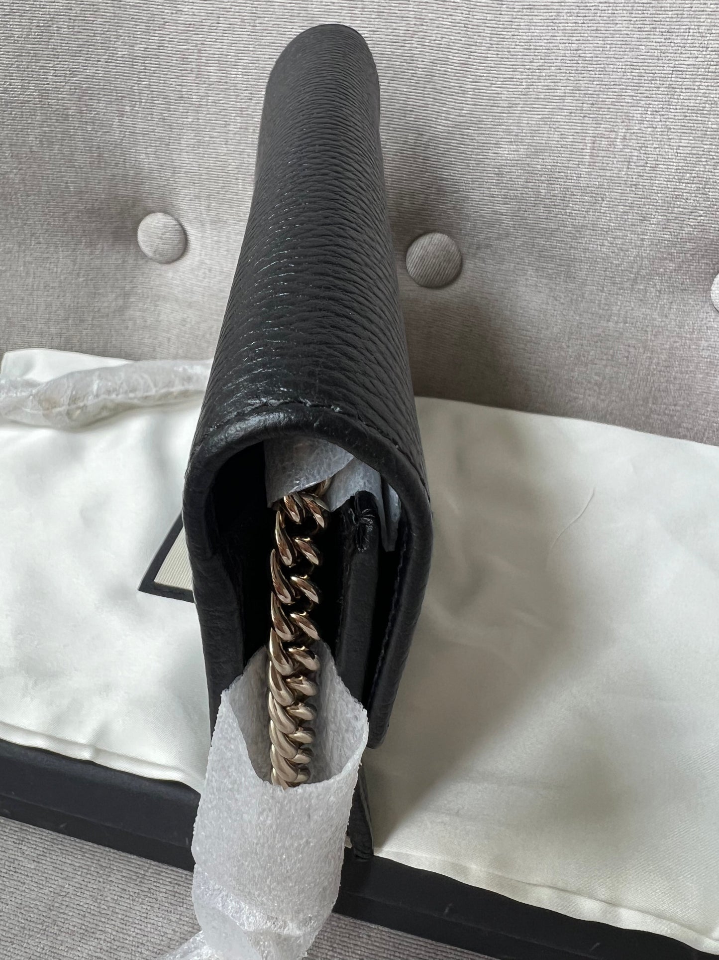Gucci Black Interlocking Chain Wallet