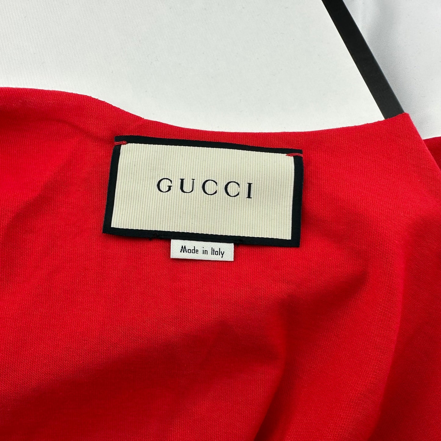 Gucci Vintage Logo Print Red Tank Top