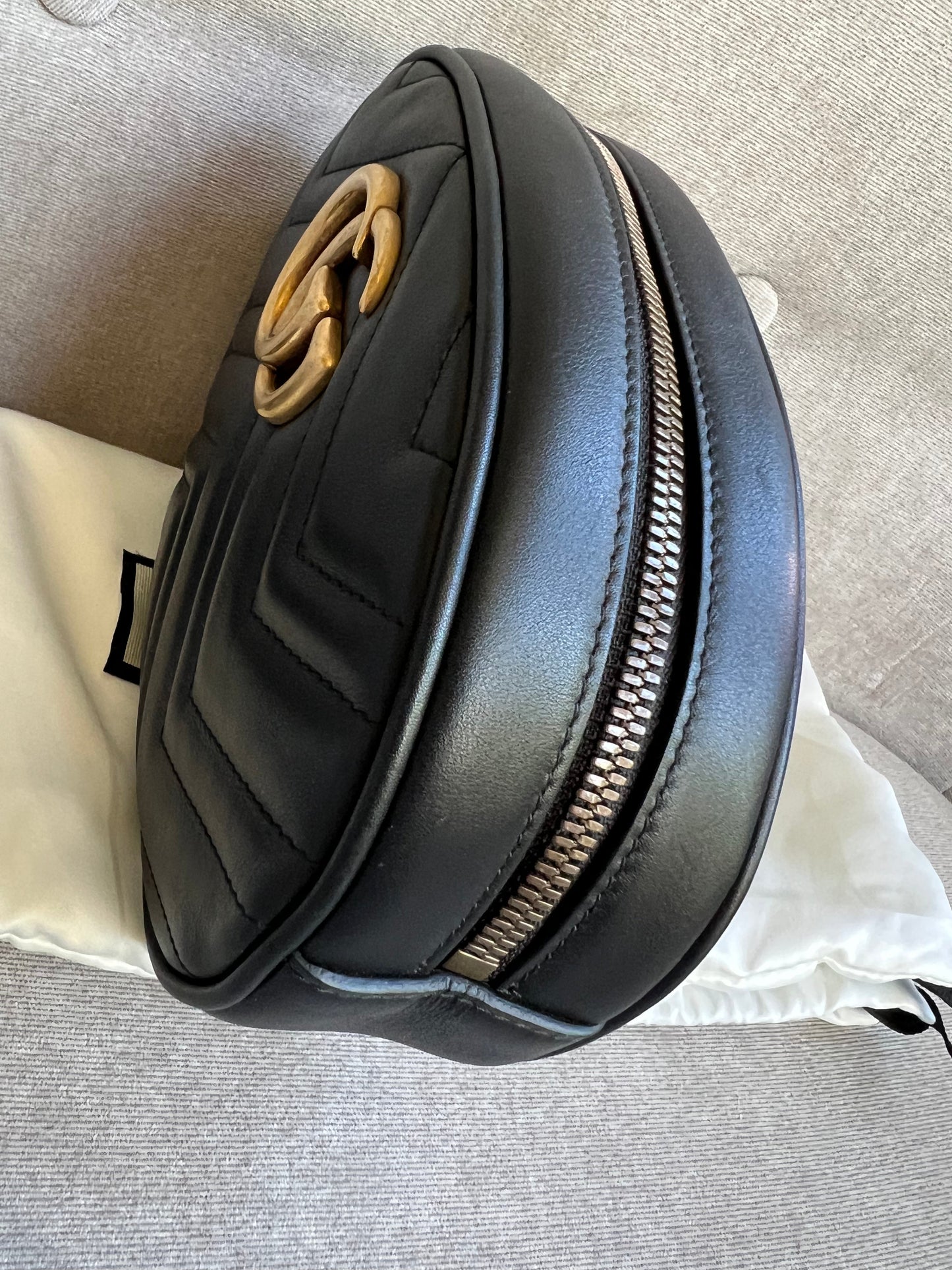 Gucci GG Black Marmont Belt Bag