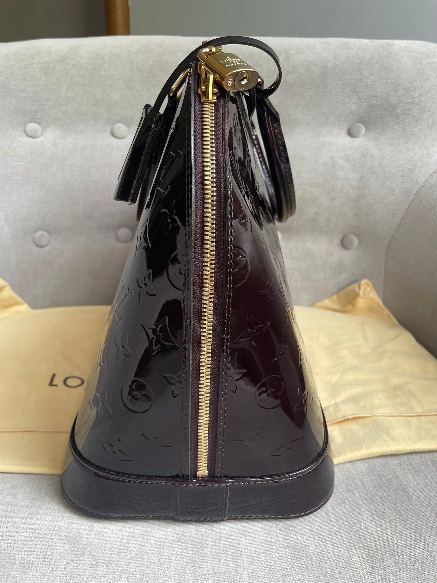 Louis Vuitton Alma Amarante Monogram Vernis