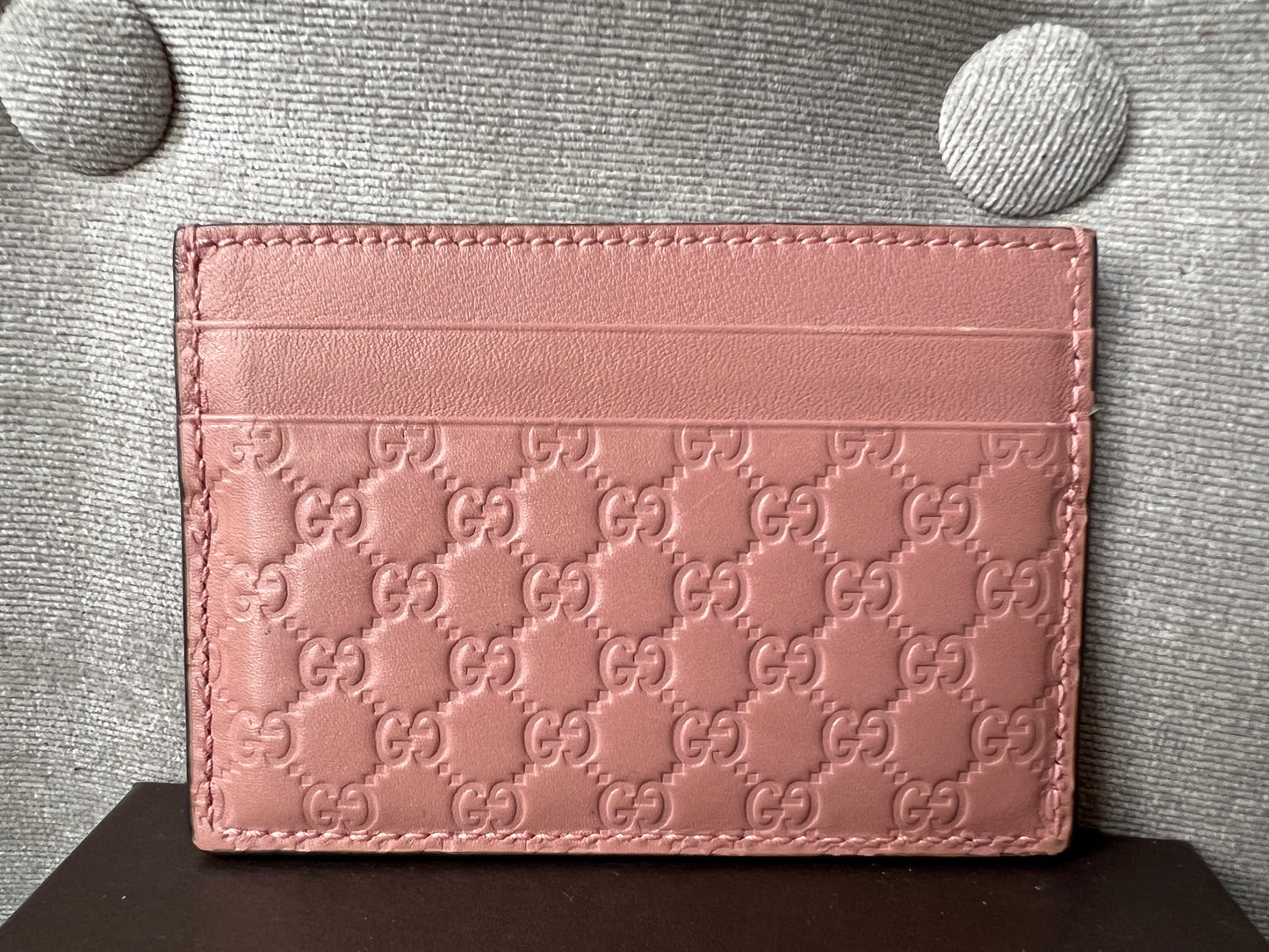 Gucci Pale Pink Guccissima Card Holder (RRP £225)