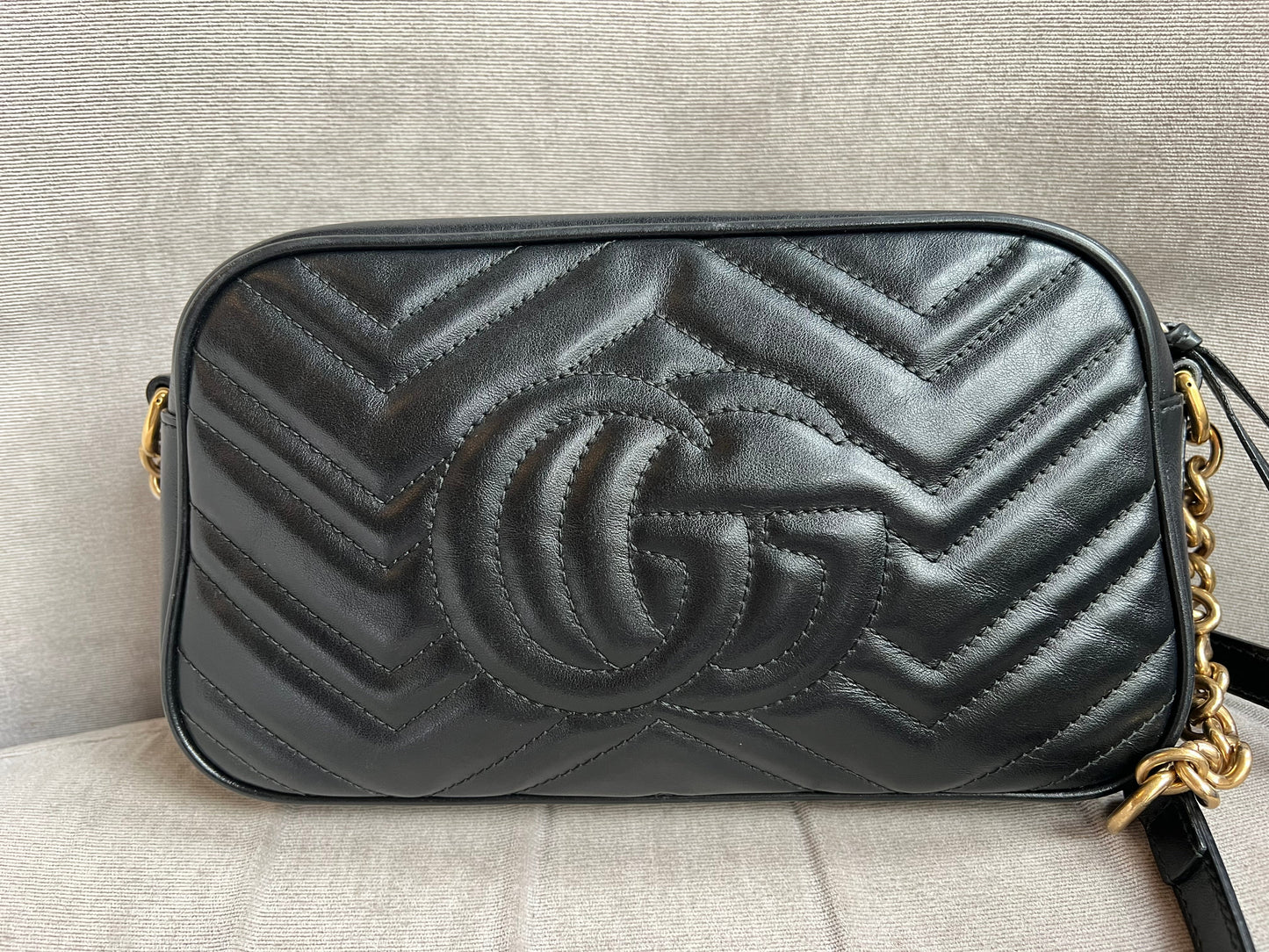 Gucci GG Black Marmont Small Shoulder Bag