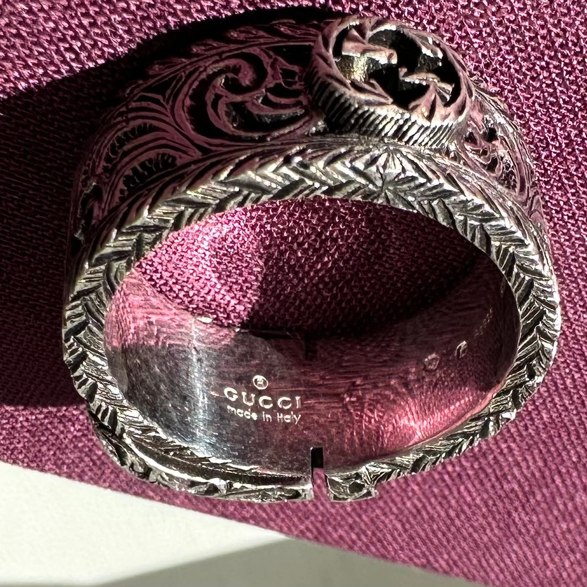 Gucci Metallic Garden Silver Ring in Sterling Silver 925