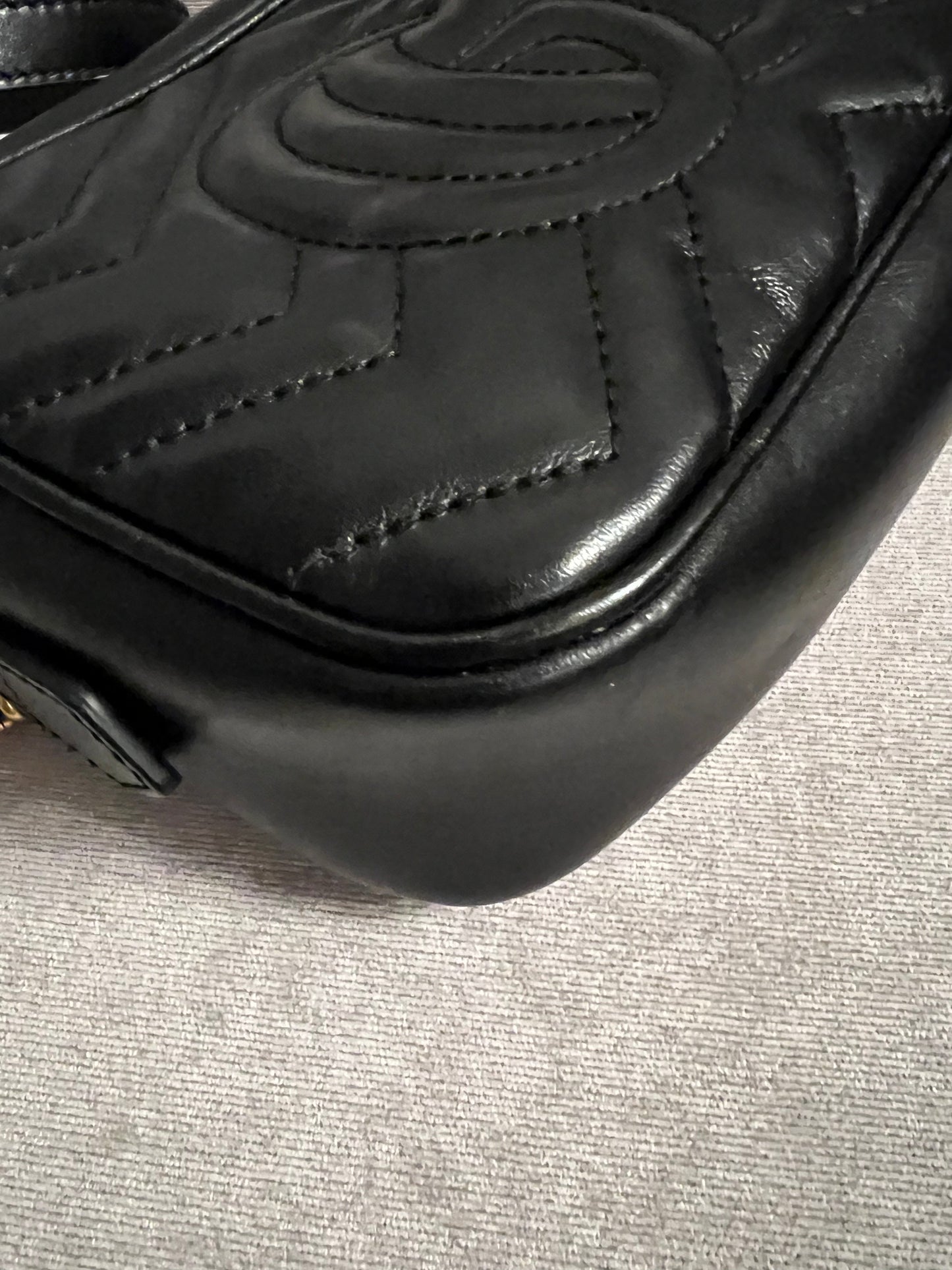 Gucci GG Black Marmont Mini Shoulder Bag (RRP £1,160)
