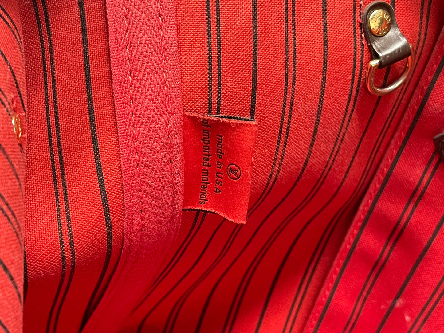 Louis Vuitton Damier Ebene Neverfull Shoulder Bag