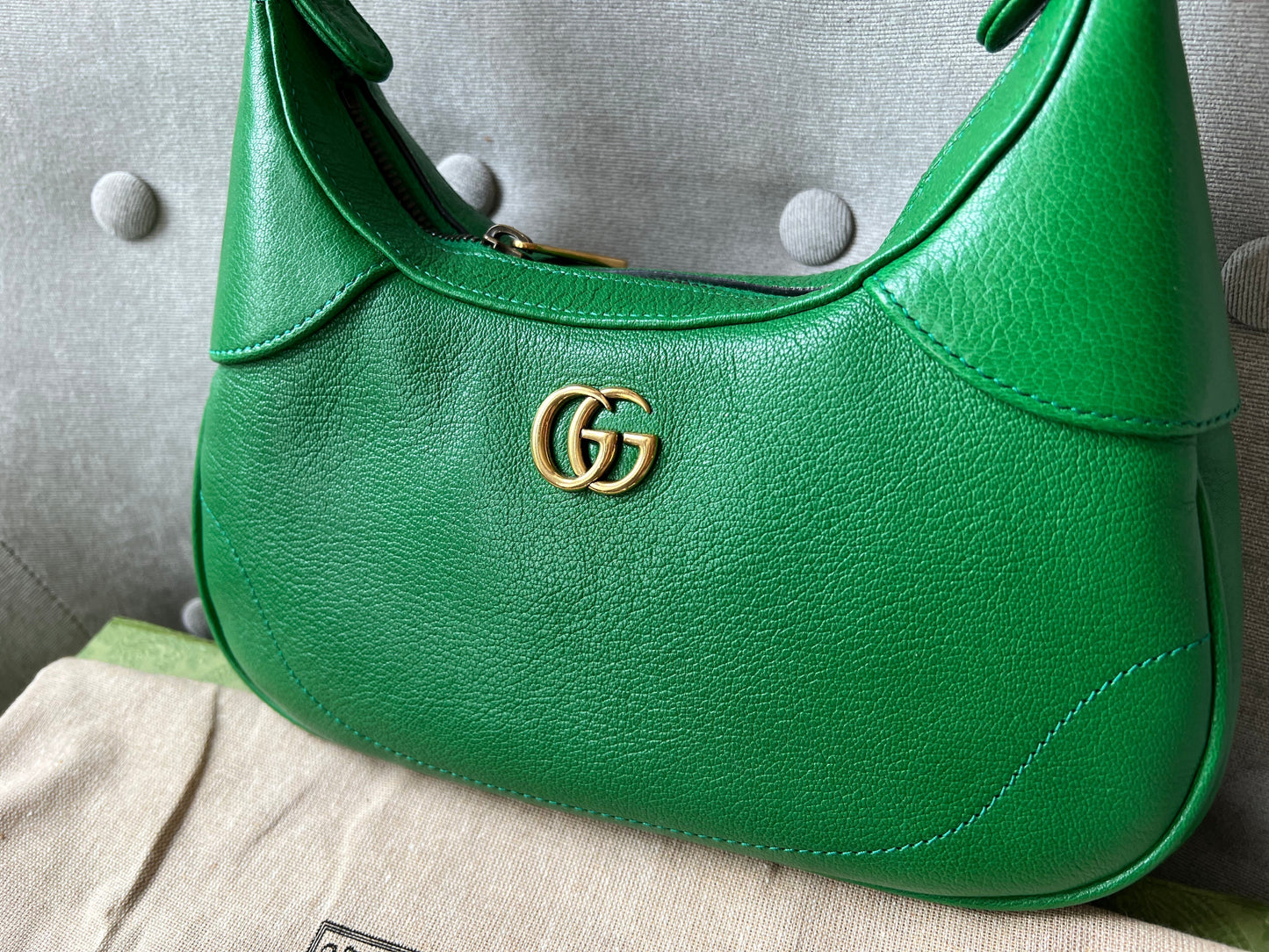 Gucci Green Small Aphrodite Shoulder Bag