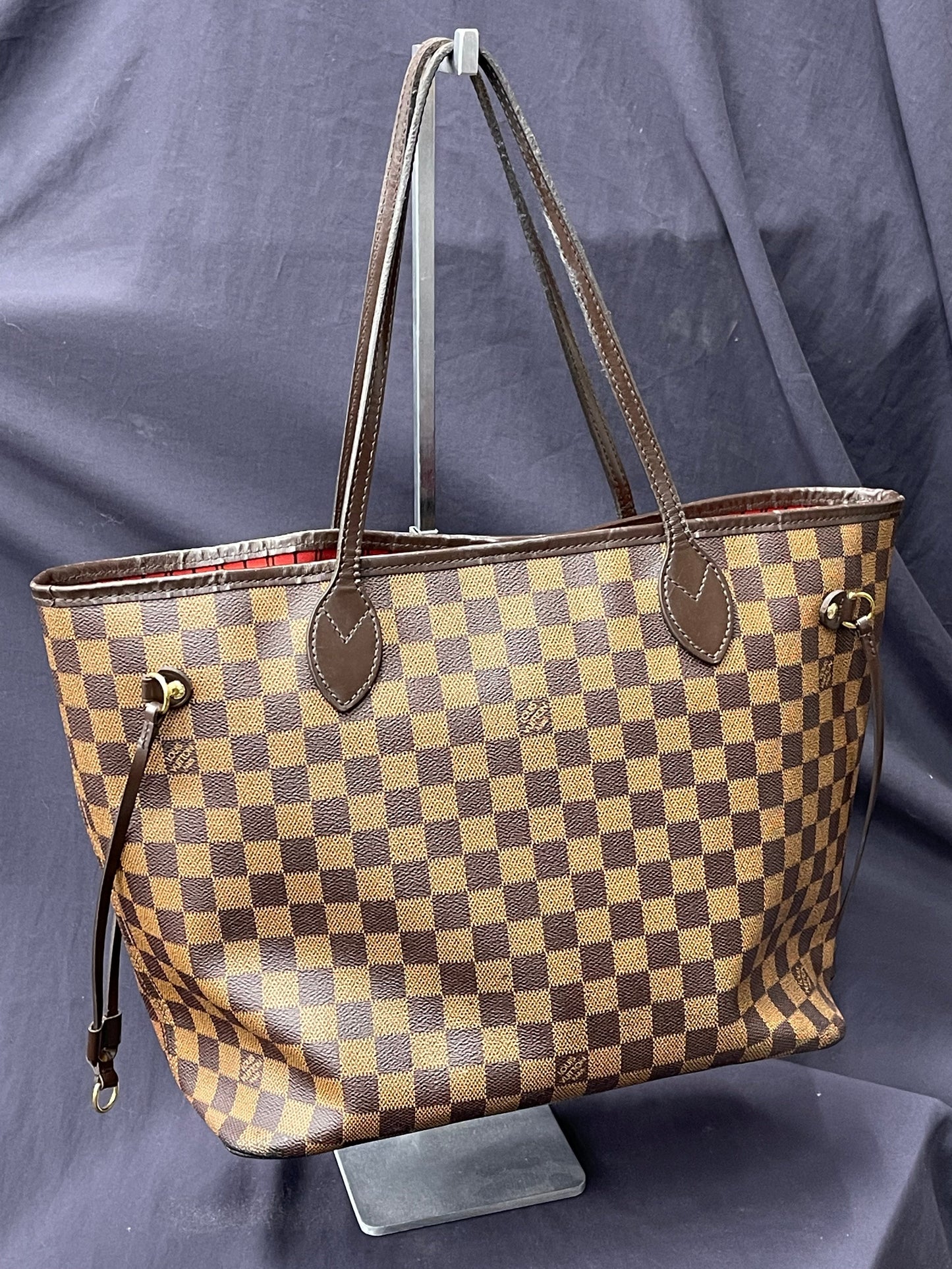 Louis Vuitton Damier Ebene Neverfull Shoulder Bag