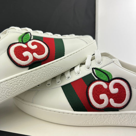 Gucci Ace Sneaker with GG Apple Patch and Signature Web