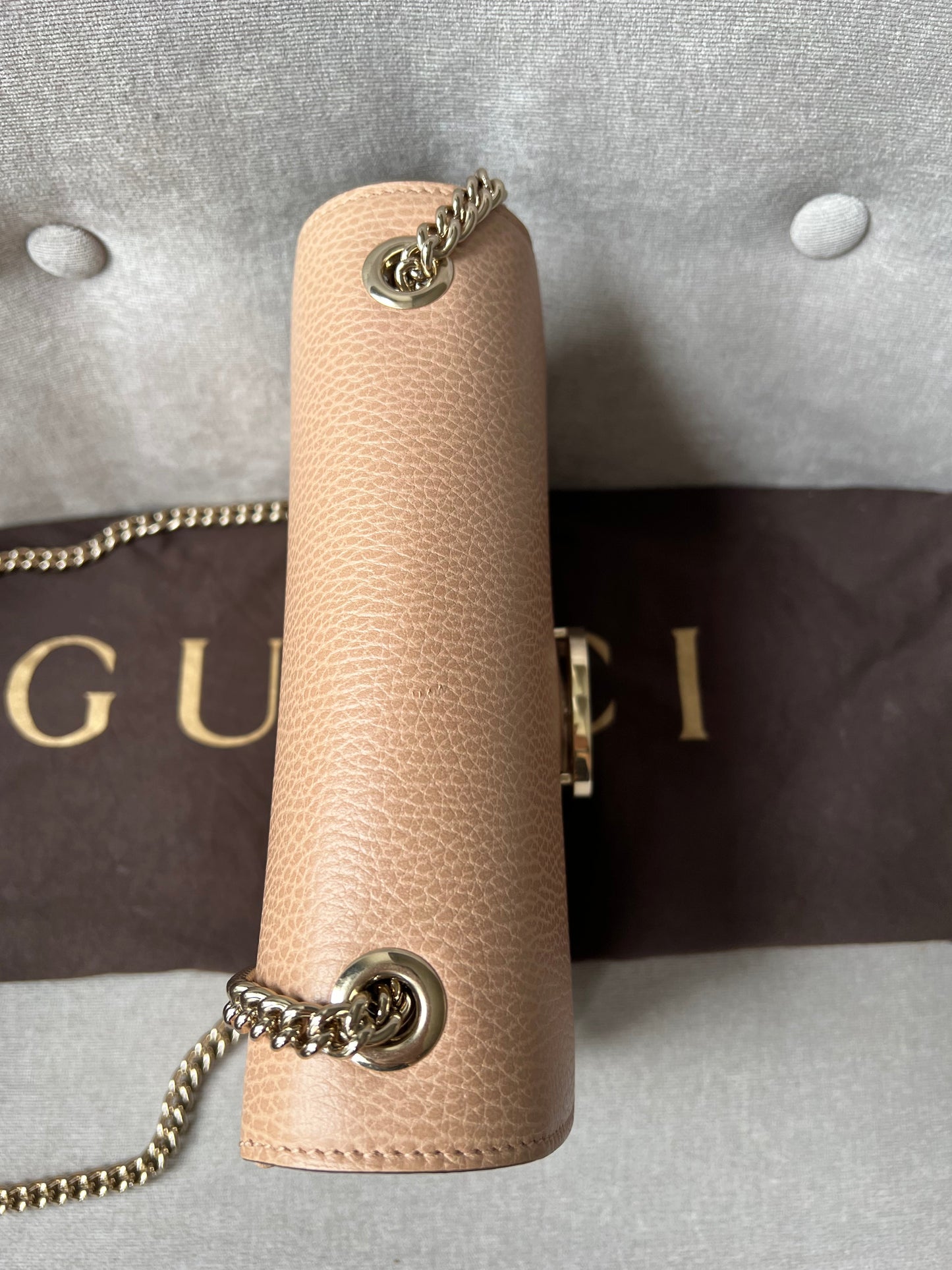 Gucci Interlocking GG Beige Small Shoulder Bag