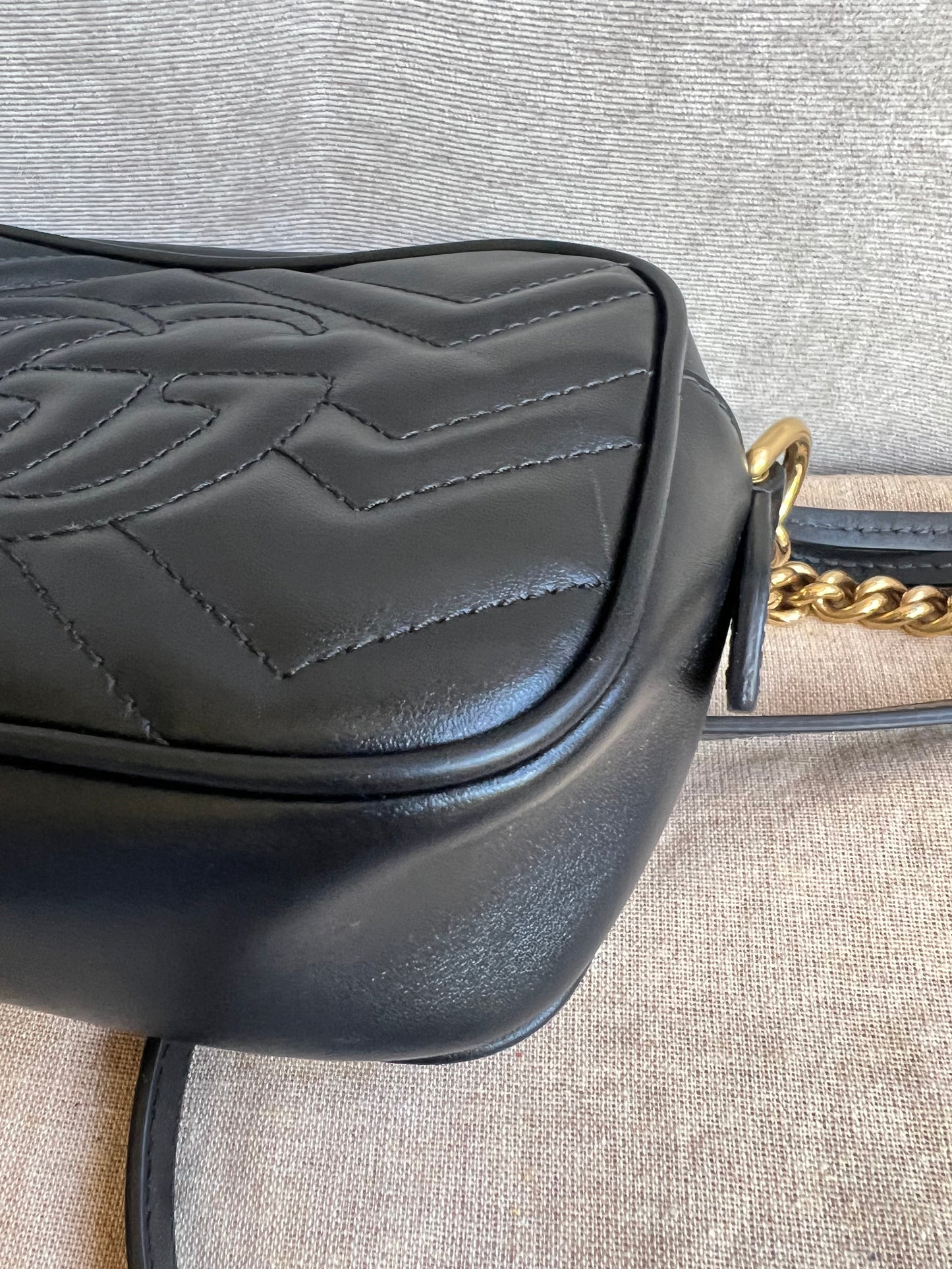 Gucci GG Black Marmont Mini Shoulder Bag