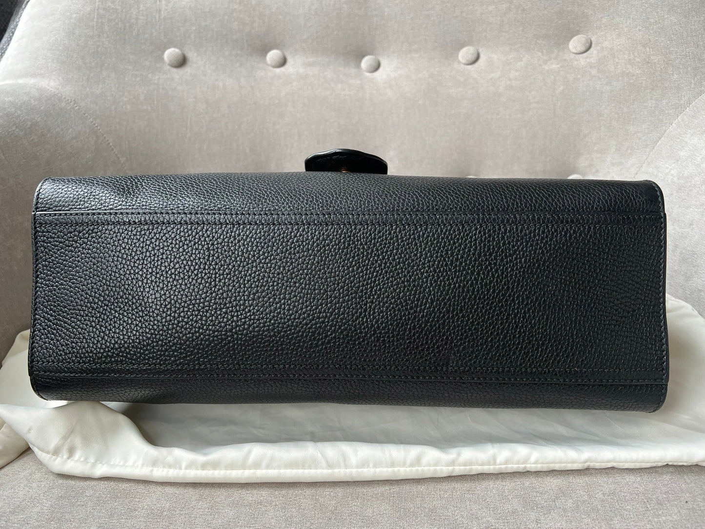 Gucci GG Black Marmont Medium Top Handle Bag