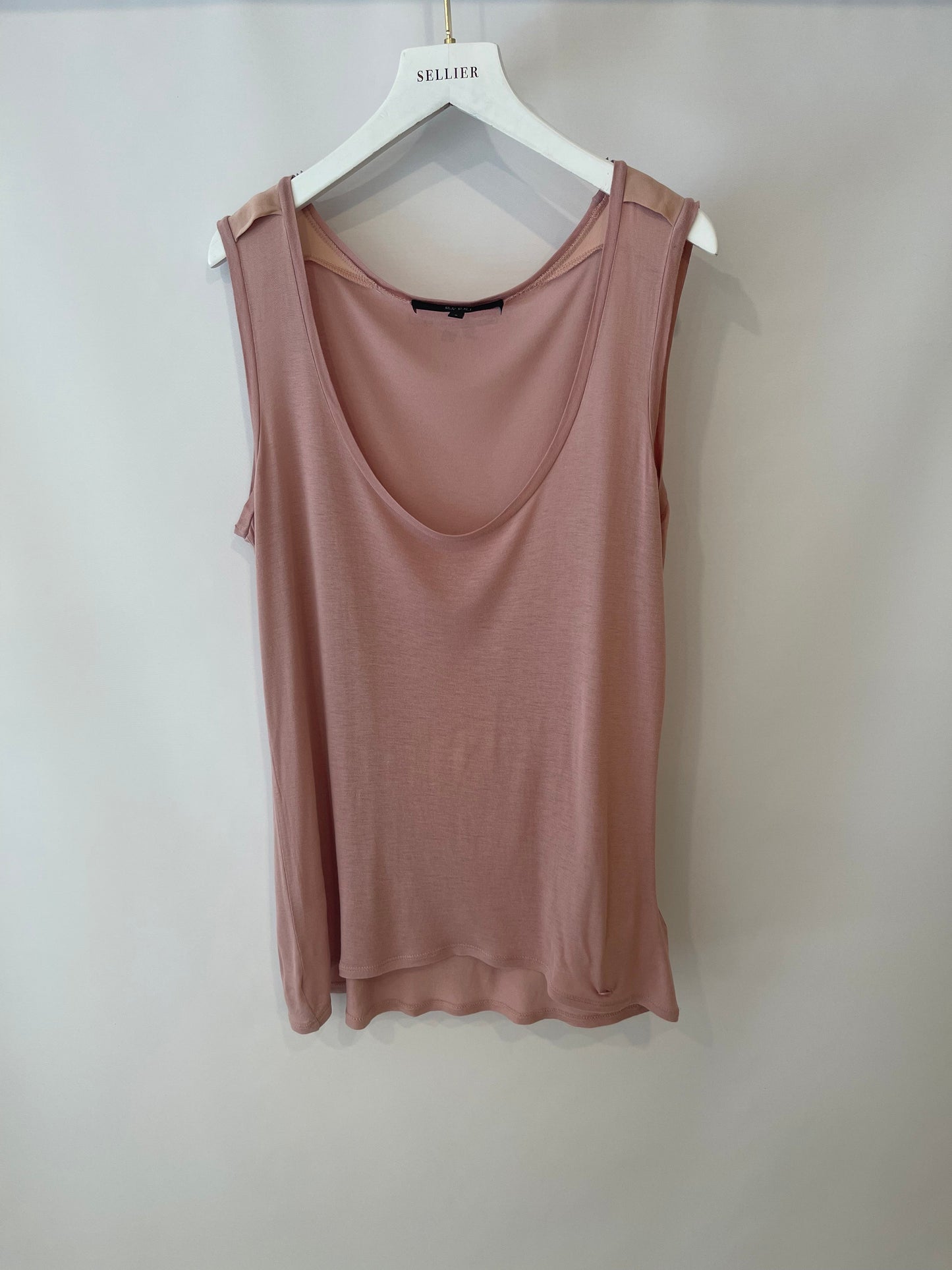 Gucci Dusty Pink Tank Top with Small Gucci Logo Size Small (UK 8)