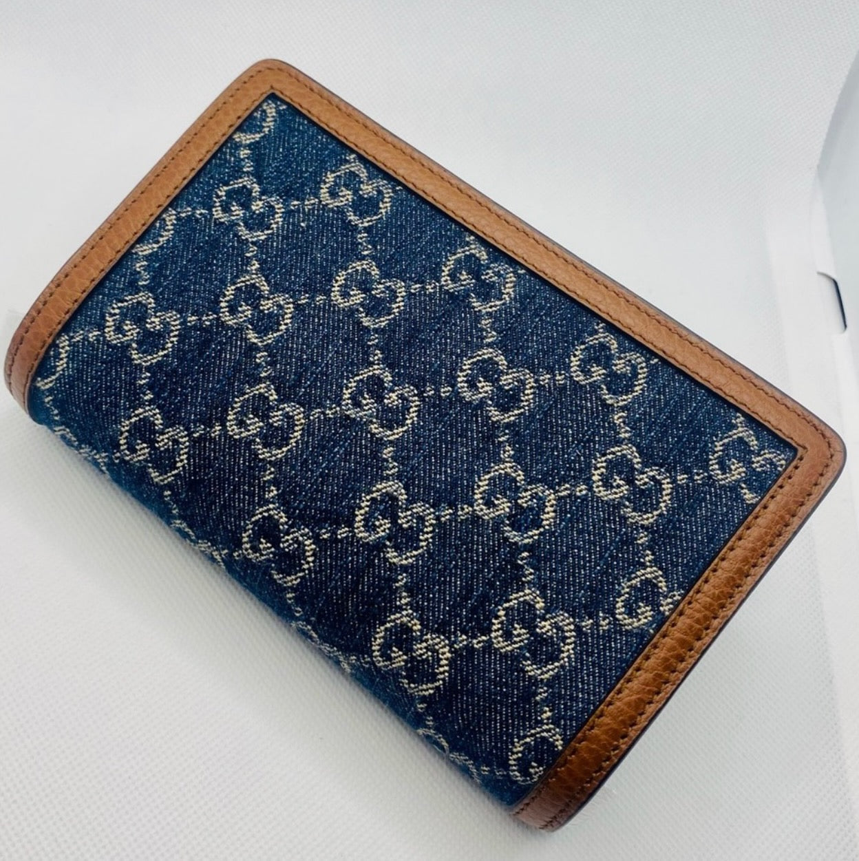 Gucci Super Mini Dionysus Shoulder Bag in GG Blue Denim