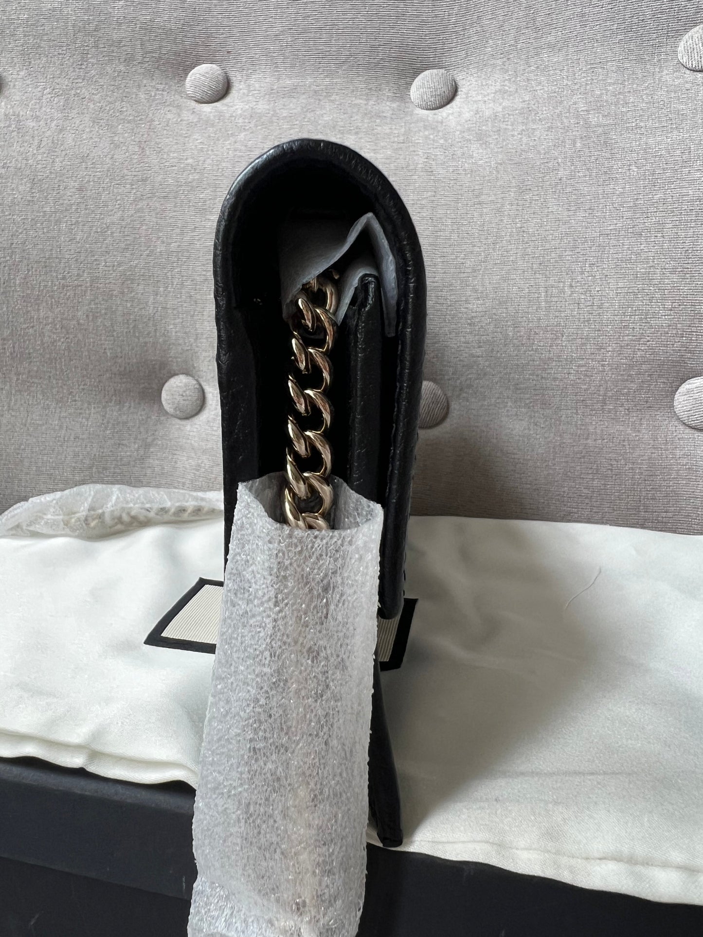 Gucci Black Interlocking Chain Wallet