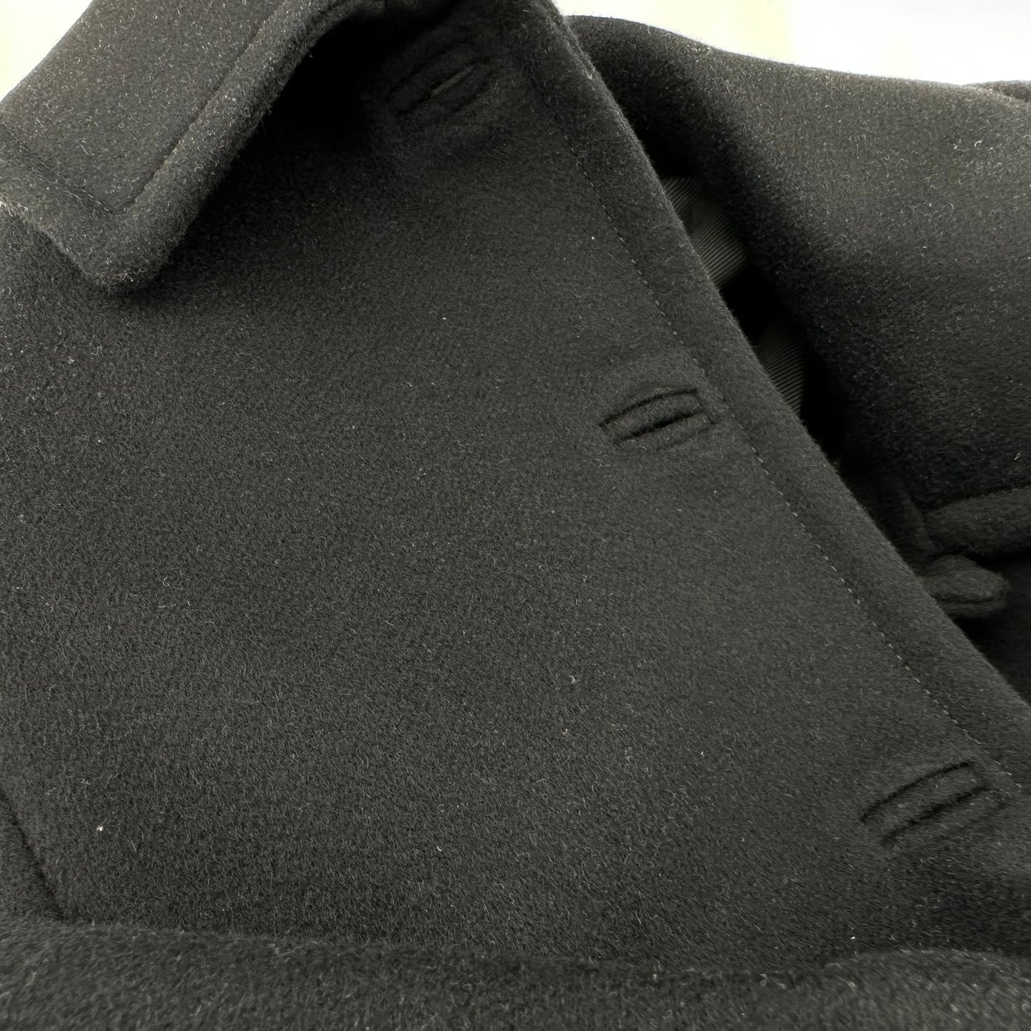 Gucci Black Wool Coat with Interlocking GG Buttons