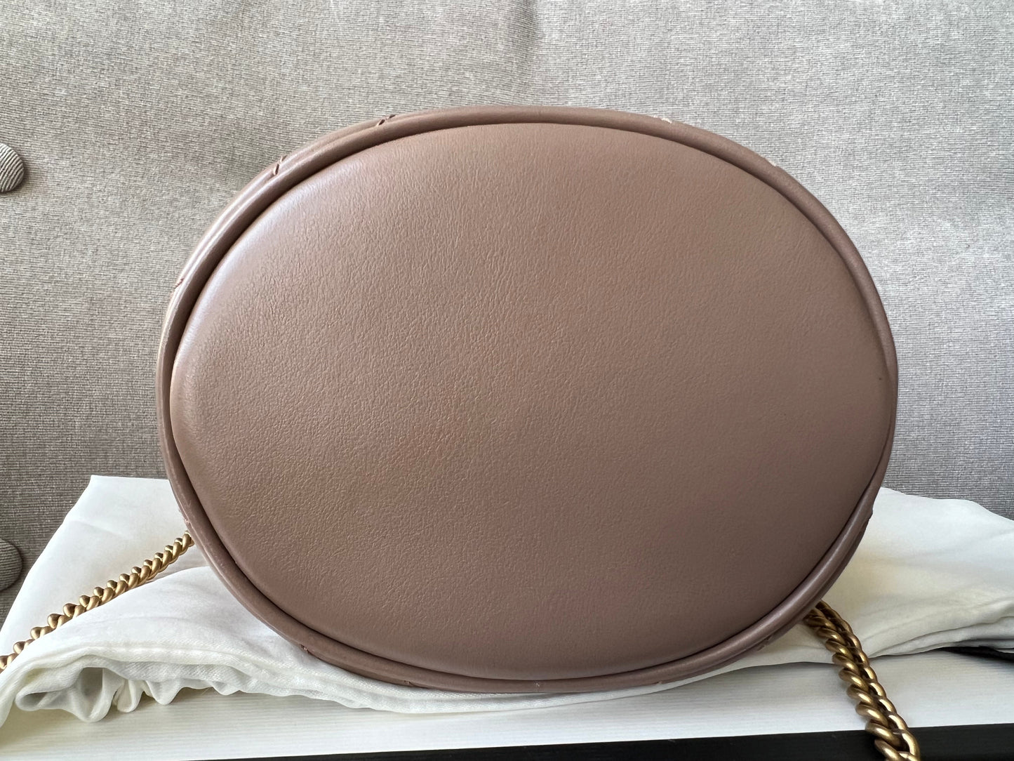 Gucci GG Dusty Pink Marmont GG Mini Bucket Bag (RRP £825)