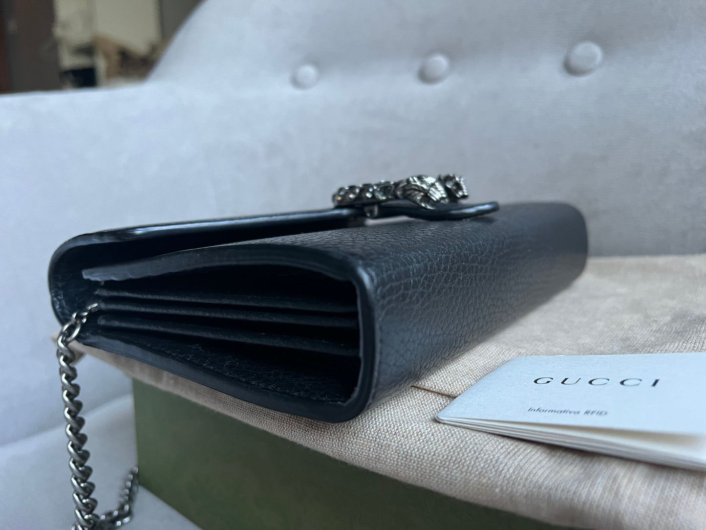 Gucci Dionysus Black Mini Chain Bag
