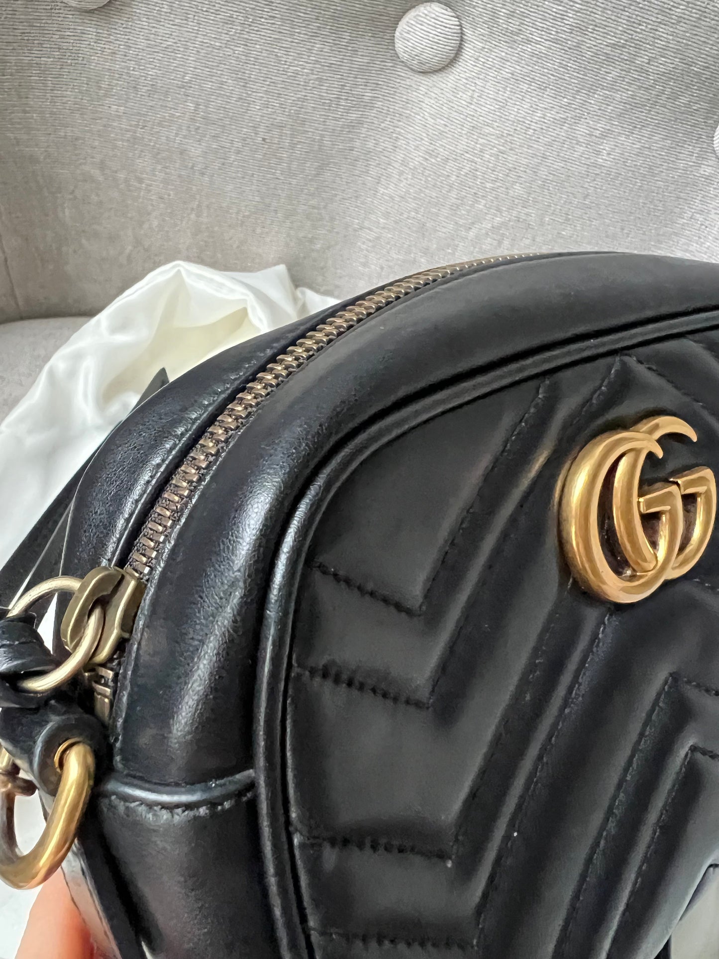 Gucci GG Black Marmont Mini Shoulder Bag (RRP £1,160)
