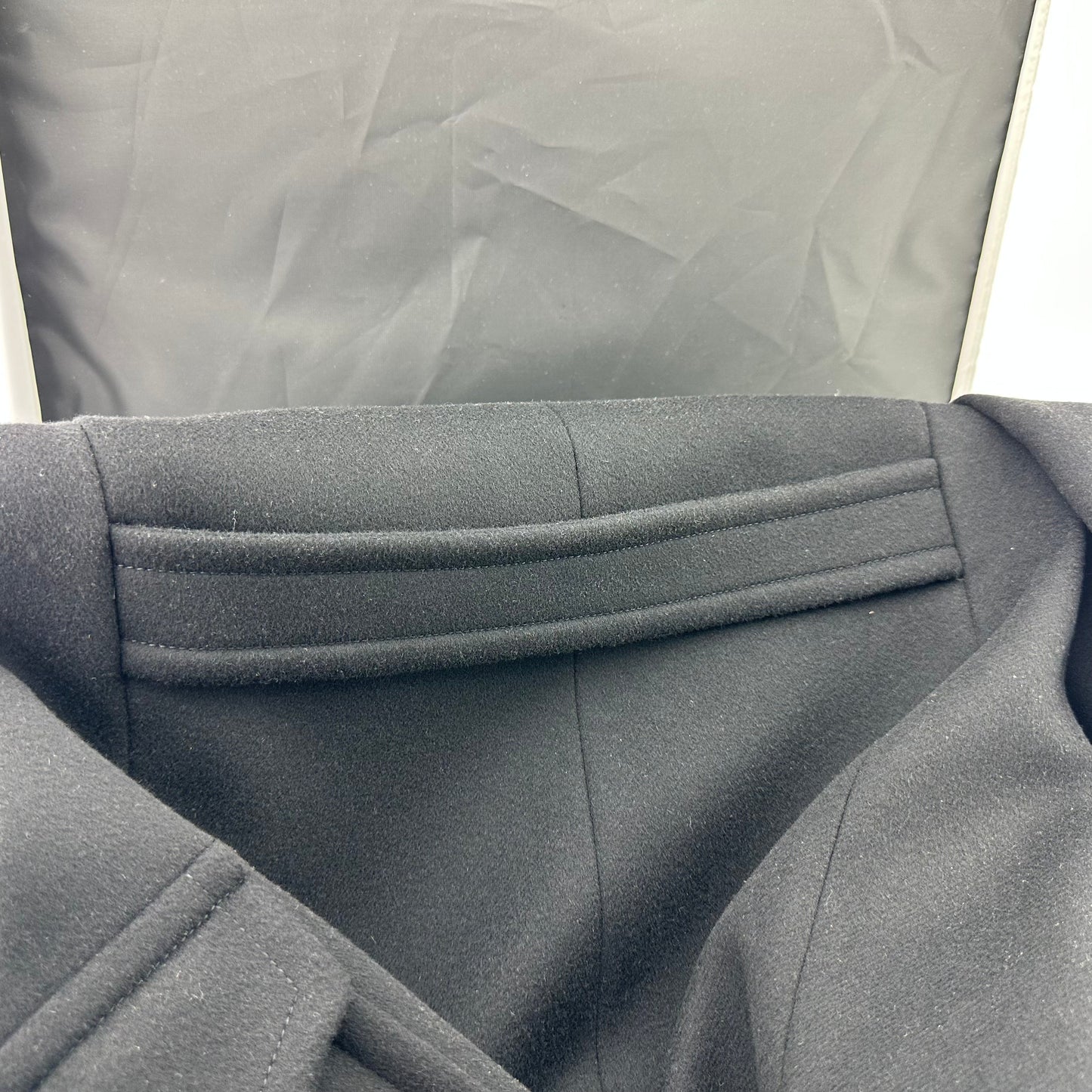Gucci Black Wool Coat with Interlocking GG Buttons