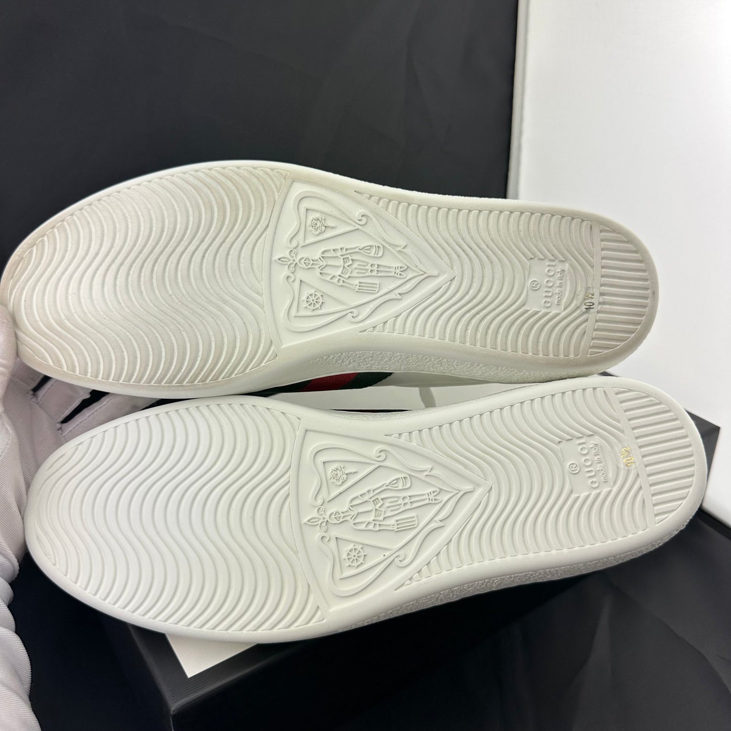 Gucci Ace Sneaker with GG Apple Patch and Signature Web