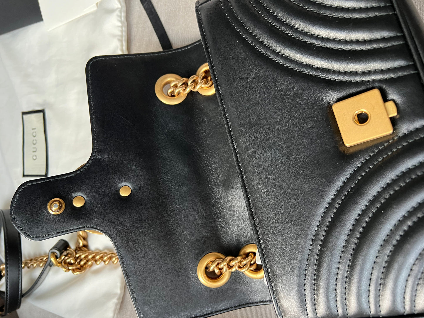 Gucci GG Black Marmont Mini Shoulder Bag