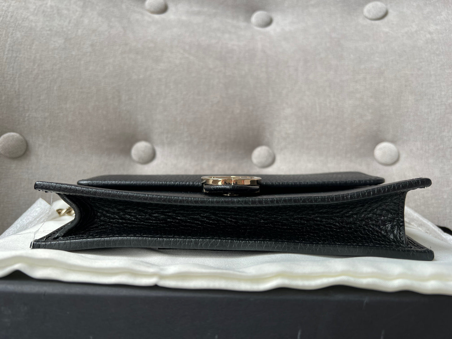 Gucci Black Interlocking Chain Wallet