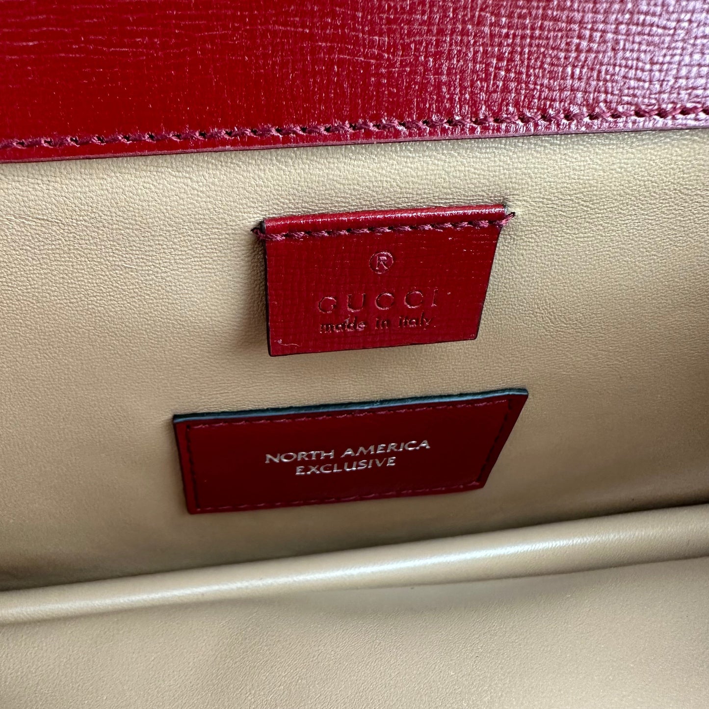 Gucci Small Dionysus Shoulder Bag in Ivory and Blue with Red Trim