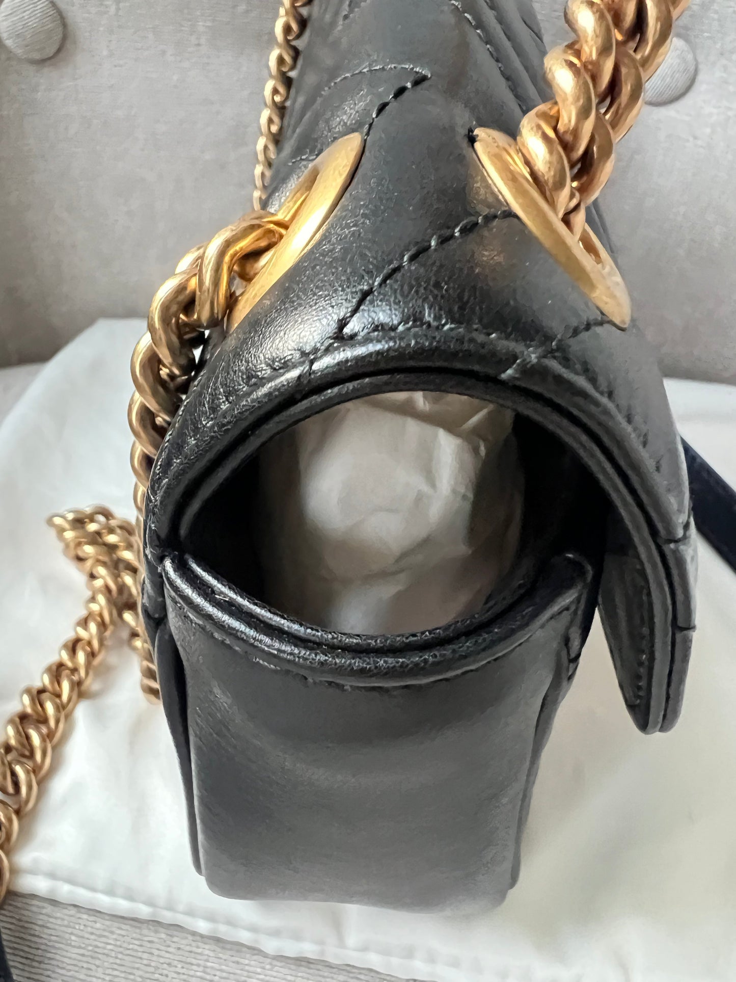 Gucci GG Black Marmont Mini Shoulder Bag