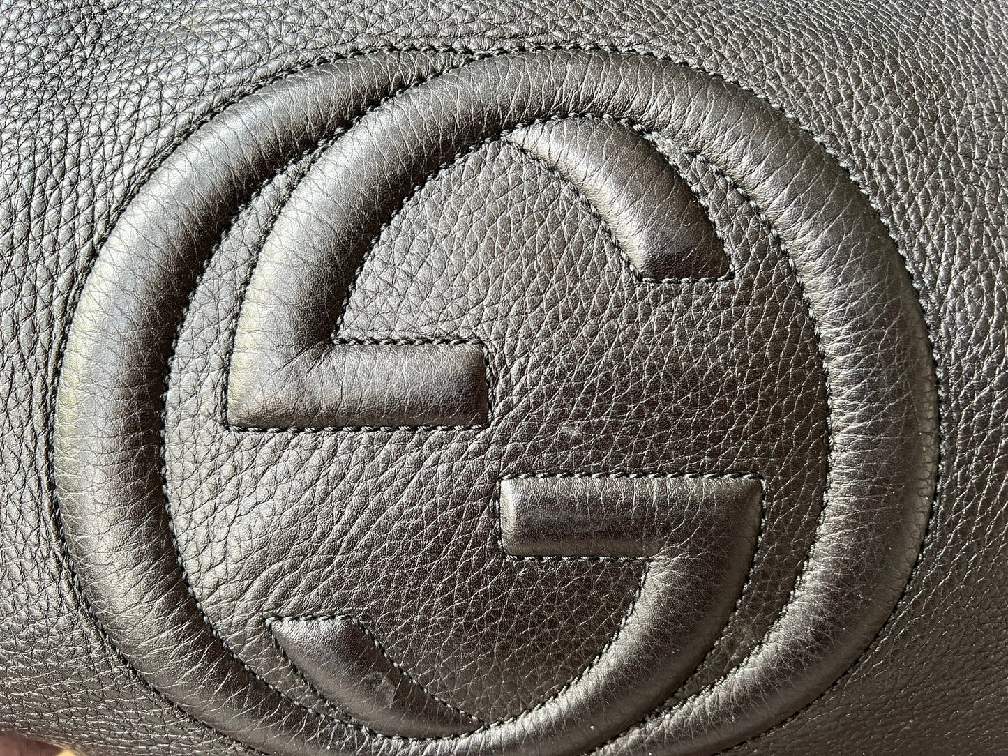 Gucci Soho Large Hobo in Black Pebbled Calfskin