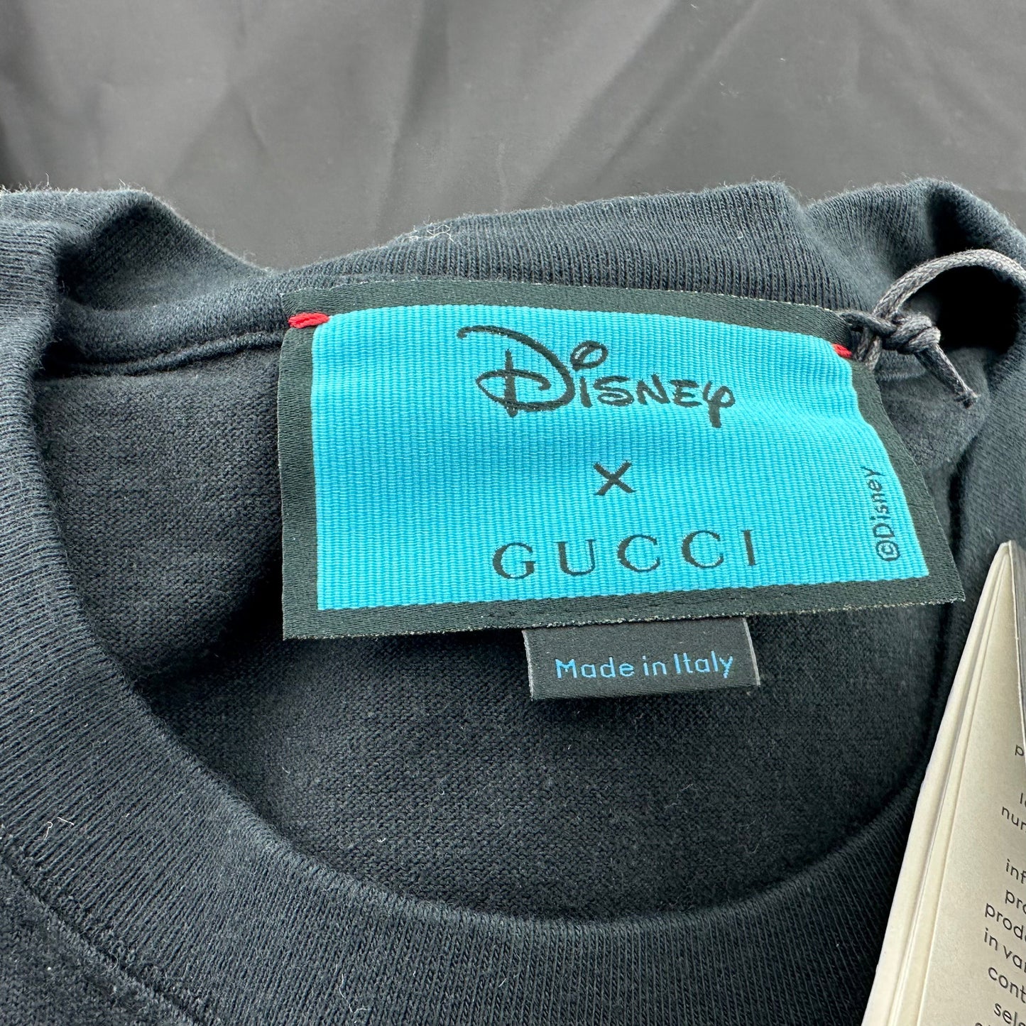Gucci x Disney Oversized Donald Duck Cotton Black T-Shirt