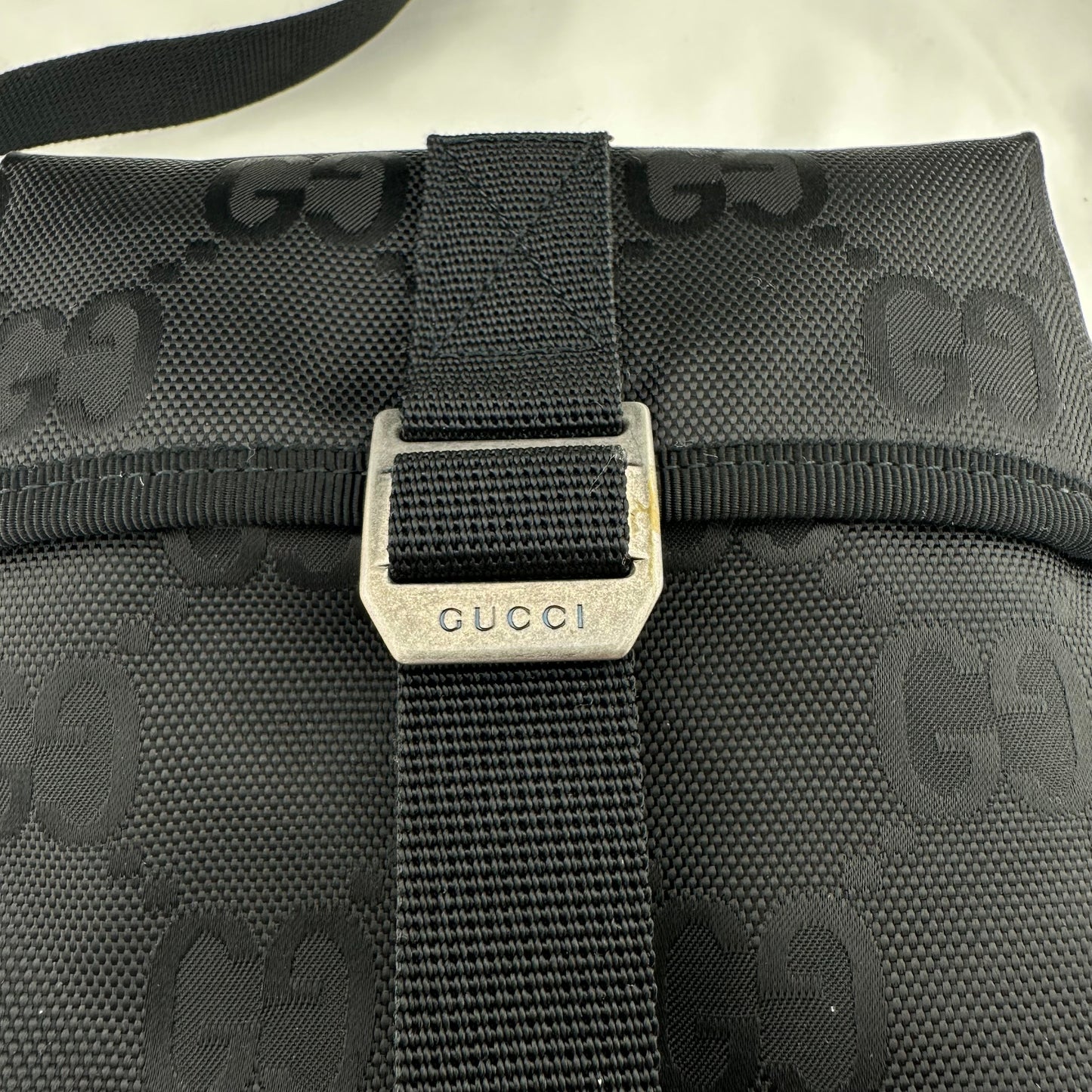 Gucci Off the Grid GG Nylon Messenger Bag in Black