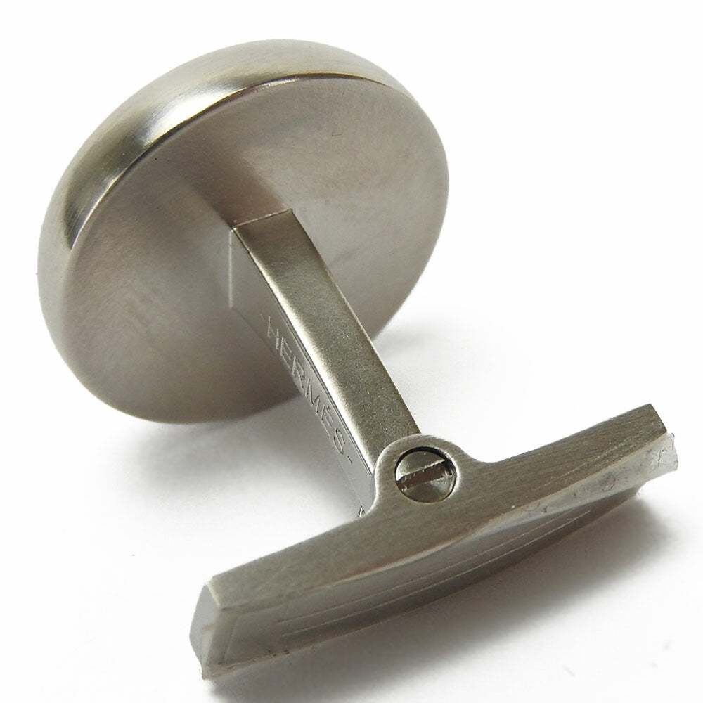 HERMES cuffs Steel, Canvas Silver