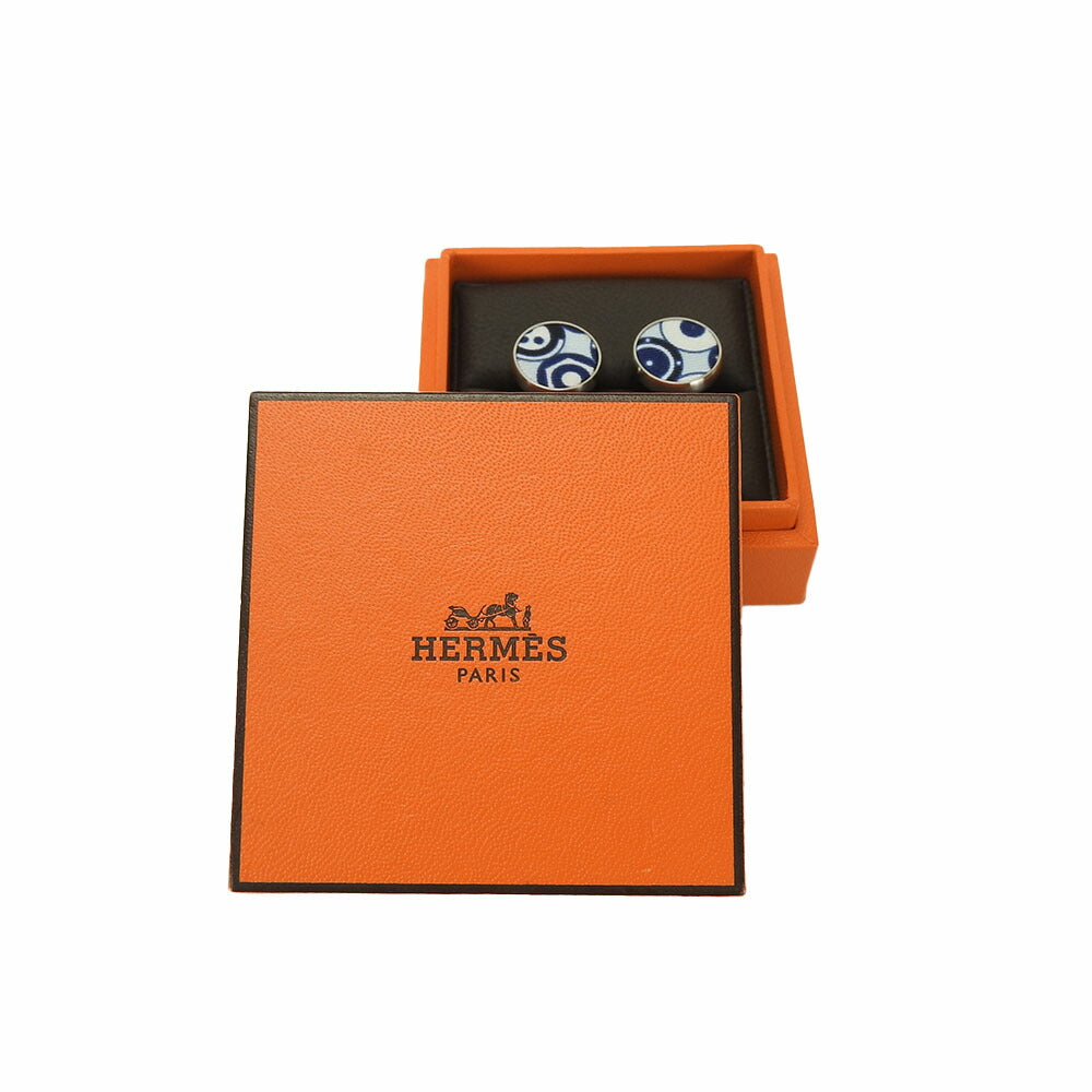 HERMES cuffs Steel, Canvas Silver
