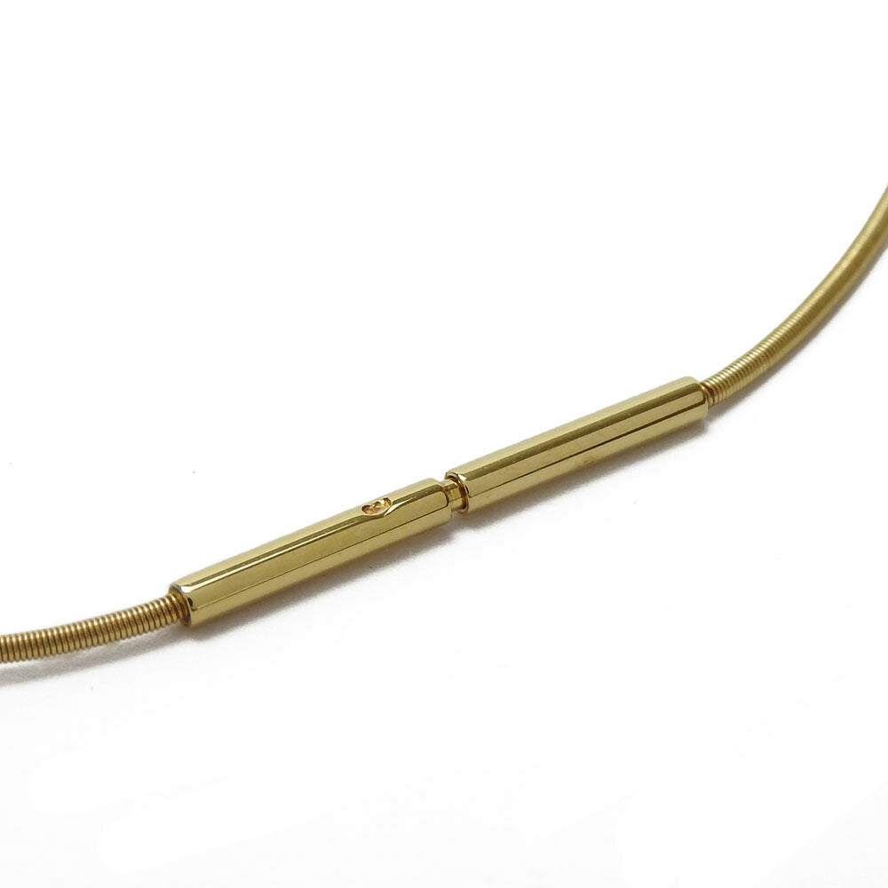 HERMES Necklace metal gold H cube Cardue Ash