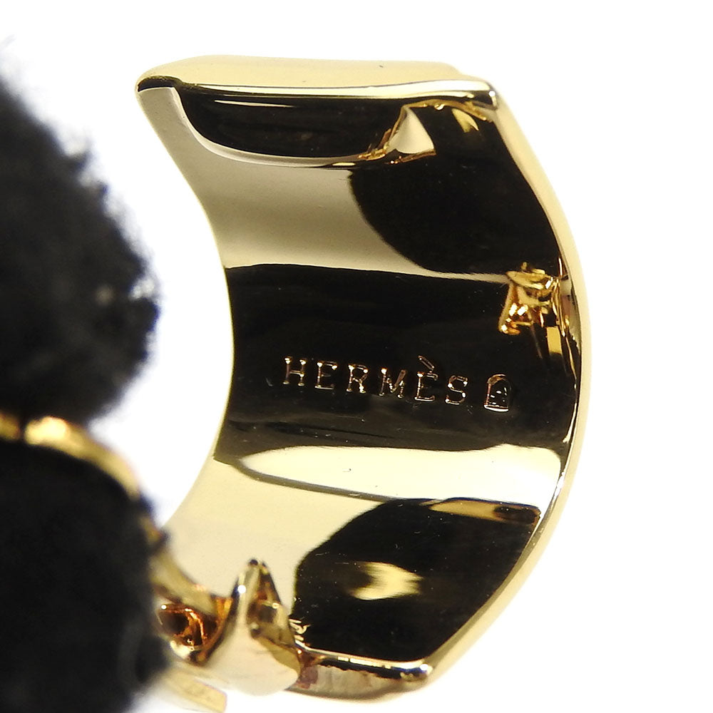 HERMES Earring Enamel, Metal Red Emile Women Used