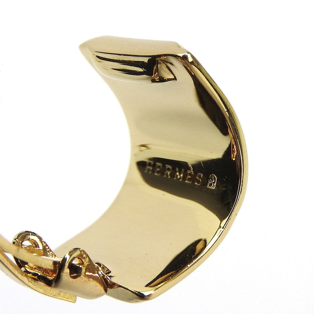 HERMES Earring Enamel, Metal Red Emile Women Used