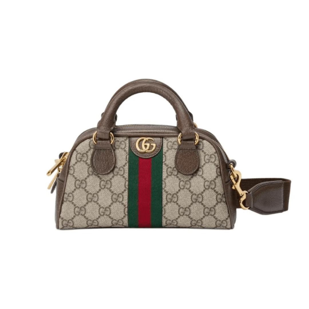 GUCCI Ophidia Canvas With Leather Bowling Bag super mini