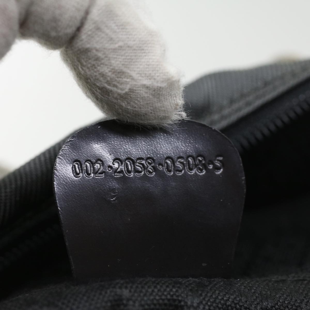 Gucci Bamboo Hand Bag Nylon Gray  ki2537
