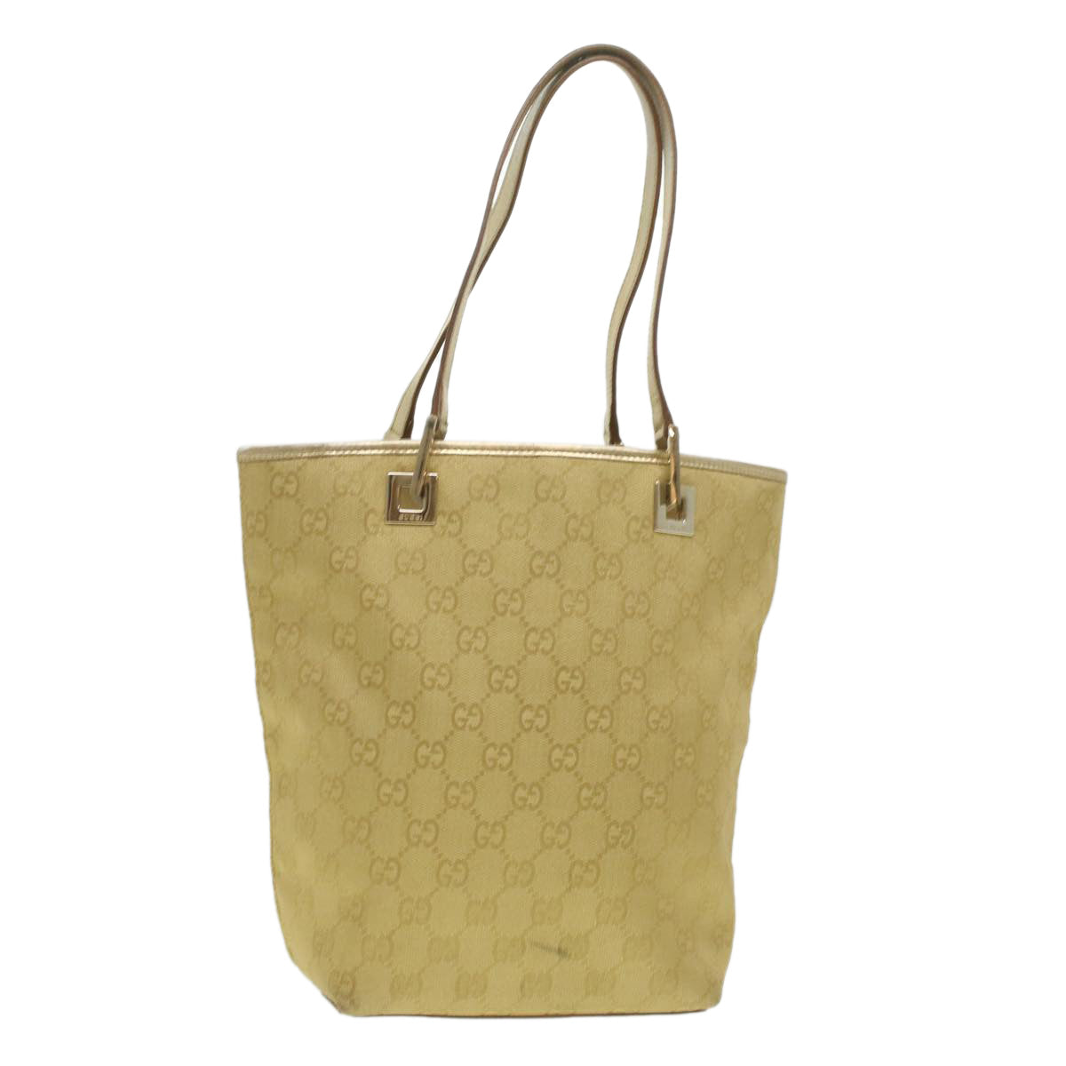 GUCCI GG Canvas Tote Bag Gold Tone 002.1099.001998  ki2751