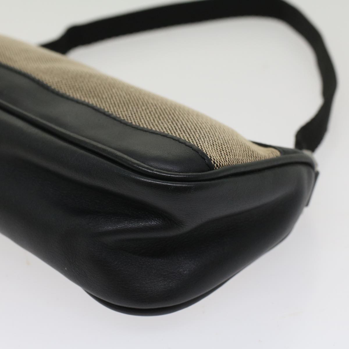 Gucci Accessory Pouch Canvas Leather Black  ki3186