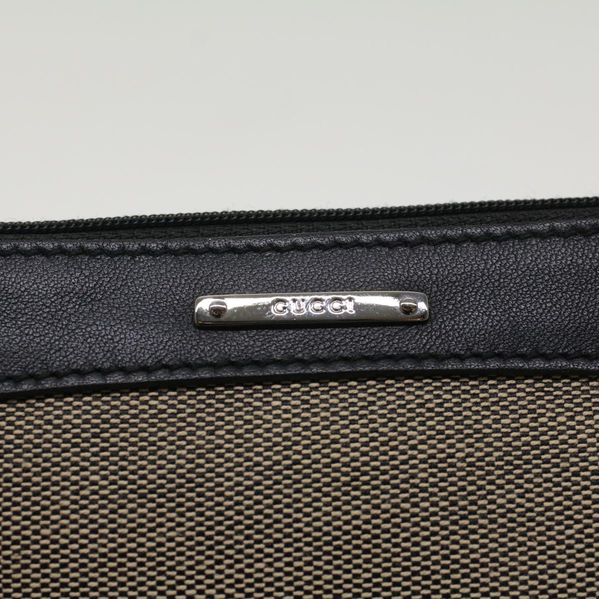 Gucci Accessory Pouch Canvas Leather Black  ki3186