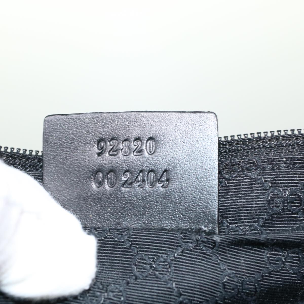 Gucci Accessory Pouch Canvas Leather Black  ki3186