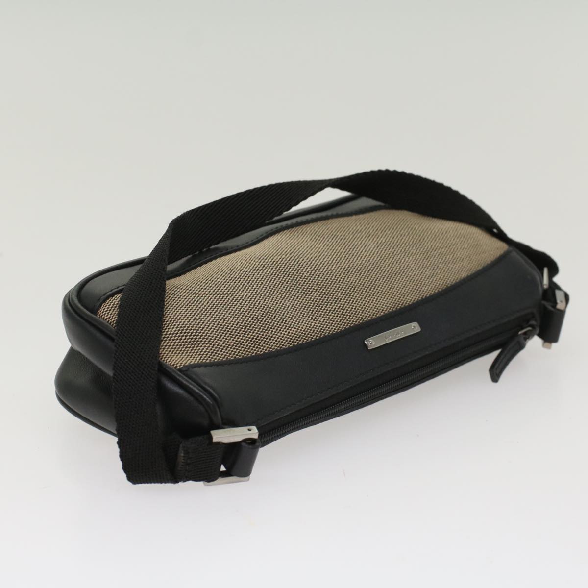 Gucci Accessory Pouch Canvas Leather Black  ki3186