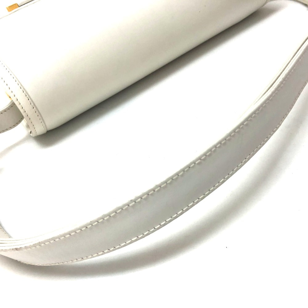 GUCCI Shoulder Bag leather white Old Gucci Shoulder Women Used